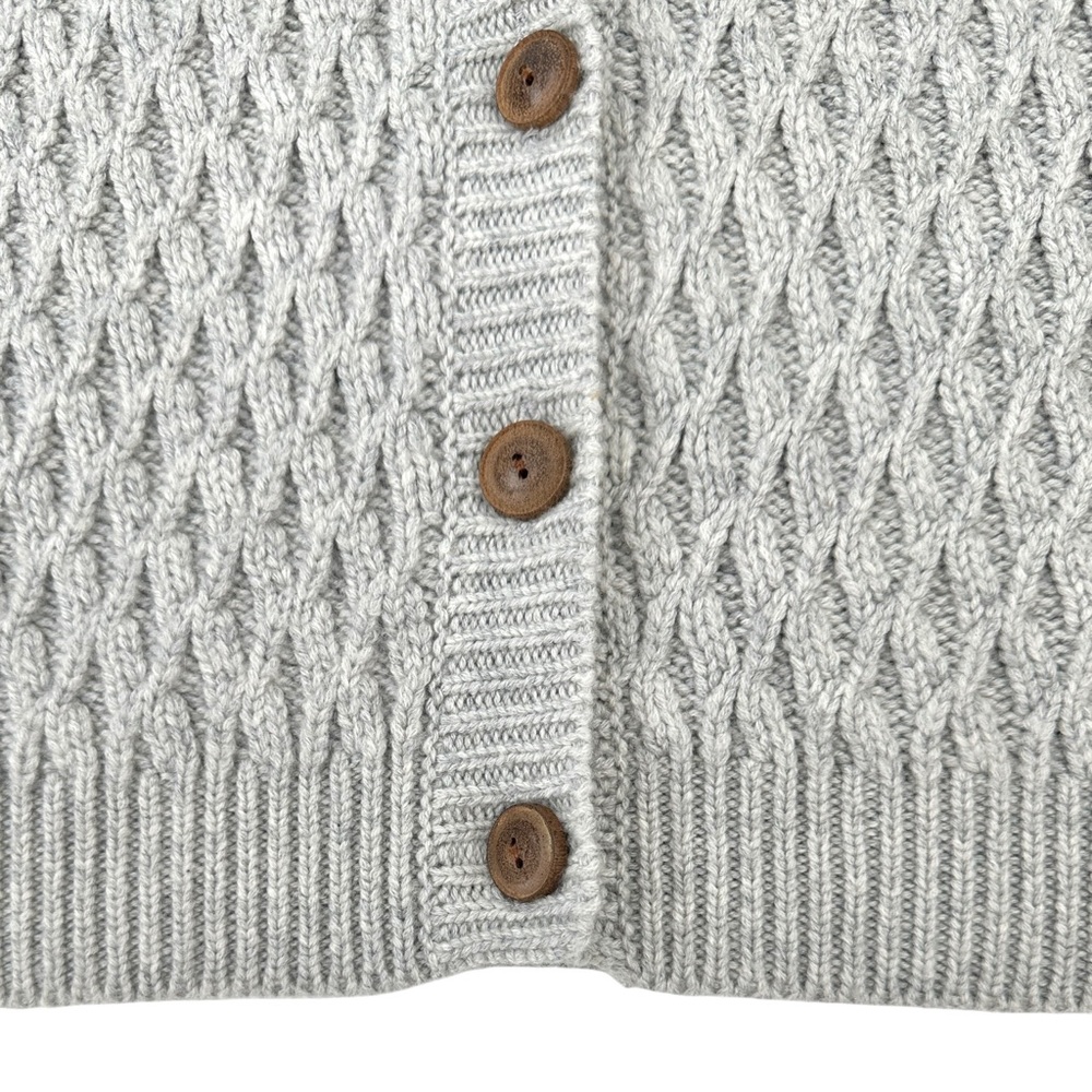 Women's Gray Cable Knit Sweater - image 5